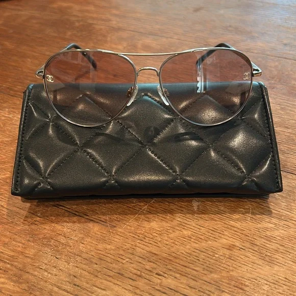 Authentic Chanel sunglasses and case